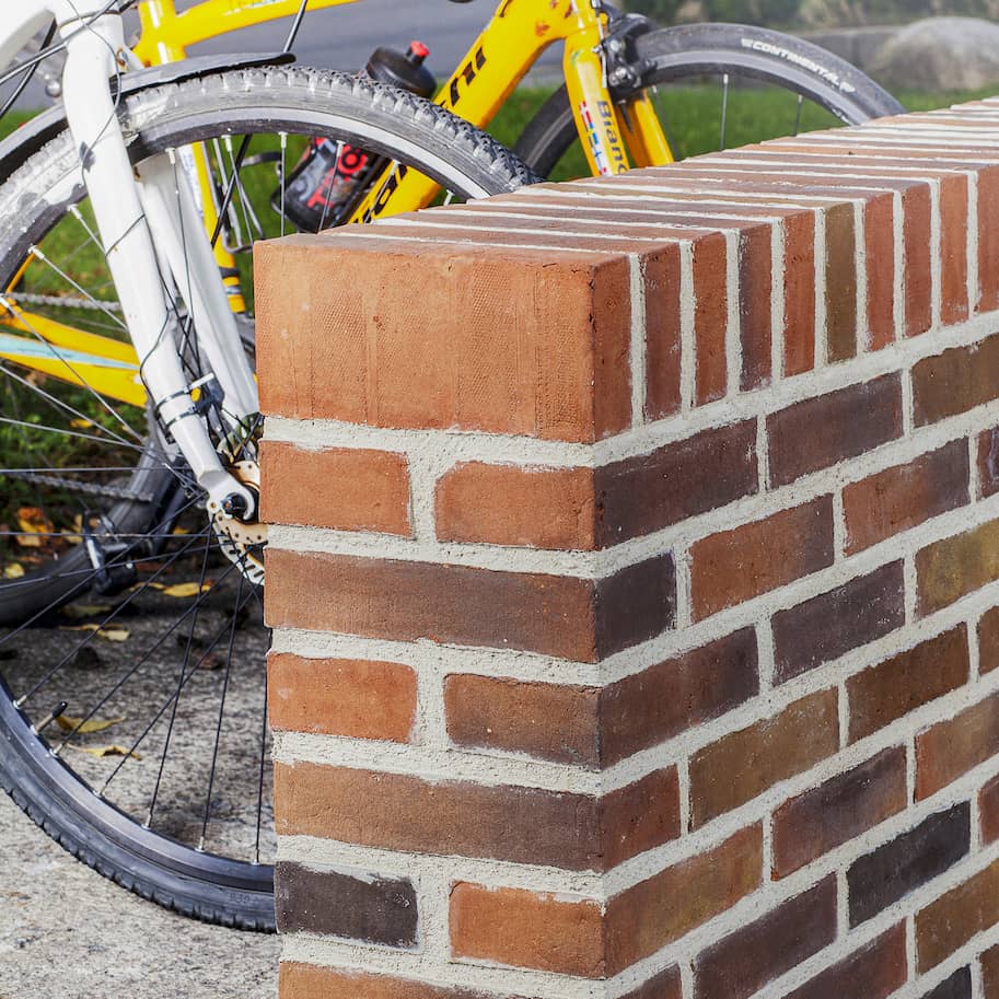 Tegelmur narbild cykel